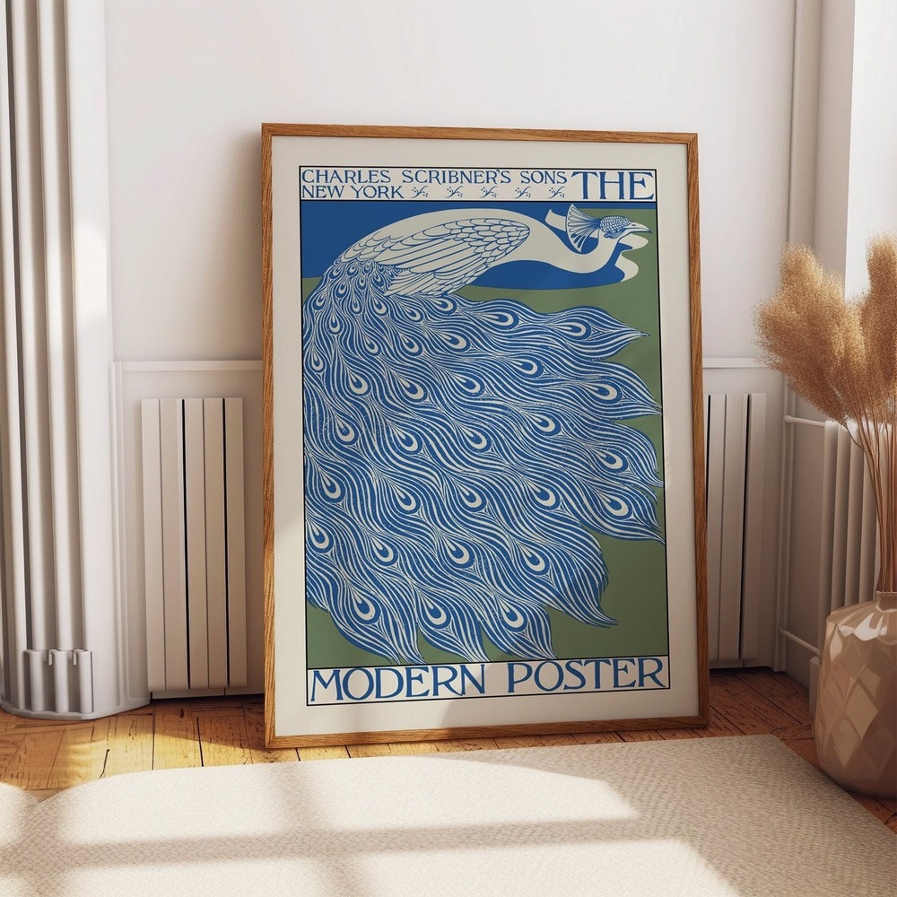 Peacock Wall Decor Exhibition Poster - Modern Art
